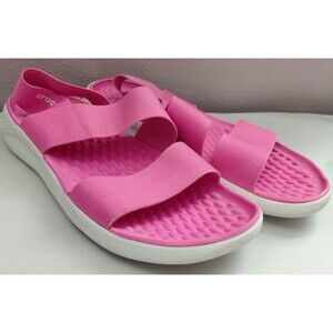 CROCS Women's Pink LiteRide Slide Sandals Size 10